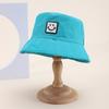 Sombrero de Pescador Infantil de Primavera y Verano de Doble Cara con Patrón de Carita Sonriente, Sombrero para el Sol Simple con Protección Solar, Sombrero de Pescador Plegable Casual y Versátil