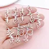 4 Estilos Plata Antigua Nueva Aleación Conector ECG Corazón Pata de Gato Agujero Doble Pulsera DIY Collar Accesorios de Joyería Venta al por Mayor