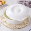 Estilo Escandinavo Línea Negra Vajilla de Cerámica para el Hogar Tazones y Platos Tazones Cuadrados Tazones para Arroz Tazones para Sopa Platos Profundos Tazones Gruesos para Arroz Aptos para Microondas