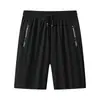 Shorts de Seda de Gelo para Homens no Verão, Calças de Cinco Pontos Frescas e Respiráveis para Homens, Calças de Praia Esportivas e de Lazer Soltas de Secagem Rápida para Homens