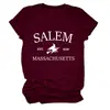 Salem est 1626 Amazon Wish sitio independiente camiseta de mujer de manga corta con cuello redondo de moda y única camiseta básica