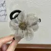 Pasador de Malla con Diamantes Brillantes de Girasol para Mujer, Pasador de Moda y Sencillo, Pinza de Tiburón para la Parte Posterior de la Cabeza, Pasador de Flor de Alta Gama