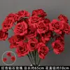 Rosa de Pétalas Dobráveis com Borda Afiada Rosa do Amante Decoração de Fundo para Salão de Casamento Flores para Decorar Caminho Materiais para Arranjo de Flores Flores Artificiais para Casamento
