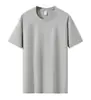 Camiseta Masculina de Nylon de Manga Curta Secagem Rápida Verão Respirável Meia Manga Sem Costura Resistente a Amassados Gola Redonda Solta Esportiva Meia Manga