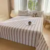 Sábana de cama de artículo único con bordado de dibujos animados en tela gruesa de algodón crudo 100% de Xinjiang, funda de edredón de tela gruesa, tapete refrescante, funda de almohada, juego de tres piezas