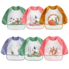 Macacão infantil impermeável de desenho animado Peter Rabbit, mais vendido internacionalmente, para comer e usar roupas ao contrário, macacão anti-sujeira para cocho de arroz