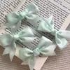 Sweet Bow Fresh Mint Mambo Green Hairpin Franjas fofas Duckbill Clip Acessórios para cabelo Headdress Stall One Yuan Lot