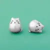 Plata Pura S999 Cuentas Espaciadoras Lindas de Dibujos Animados Chinchilla Accesorios Pulsera DIY Accesorios de Joyería de Plata Pequeña Chinchilla