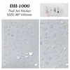 Pegatinas para Uñas Línea de Graffiti Corazón, Varios Diseños Mixtos, Versátiles Pegatinas Planas Huecas de Corazón para Uñas DIY, Estilo Dh