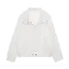 Conjunto de Dos Piezas para Mujer de Otoño Transfronterizo Nueva Moda Estilo Europeo y Americano Chaqueta Bomber de Lino con Hebilla Pantalones Casuales