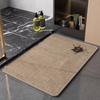 Alfombrillas Tejidas para Baño Imitación Lino Entrada de Baño Alfombrillas Antideslizantes Alfombra Absorbente Resistente a Manchas Alfombrillas de Secado Rápido