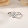 Anillo Pequeño Súper Brillante de Azúcar, Plata Pura 999, Diseño de Nicho de Lujo Ligero, Totalmente de Plata con Incrustación de Diamante, Anillo de Dedo de Estilo de Alta Gama de Instagram