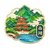 Imán de Refrigerador de Metal Magnético Personalizado Punto Turístico de Ciudad Souvenir Pintura al Horno Creativo Cultural y Creativo UV Creativo Hangzhou Pequeños Regalos Souvenirs