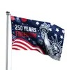 Bandera del Modelo Nuevo Americano del 250º Aniversario Transfronterizo Bandera de América 250 Bandera Arreglo de Escena Decorativa
