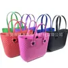 Bolsa de Playa EVA de Pelo Liso en Stock de Fábrica Bolsa de Agujeros Suaves Impermeable Bolsa de Playa Gran Capacidad Cesta de Verduras