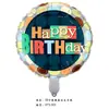 Balão de Filme de Alumínio Redondo Inglês de Aniversário de 18 Polegadas Feliz Aniversário Festa Padrão Decorativo de Festa Balão de Folha de Alumínio