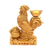 Adorno Artesanal de Gallo Dorado Atrae Riqueza para Decoración de Hogar, Tienda, Escritorio, Oficina, Regalo para Ceremonia de Apertura, Decoración de Bendición