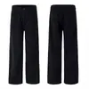 Pantalones Casuales Rectos Lavados Estilo Retro Americano para Hombre, Pierna Ancha Holgada, Pantalones Largos para Todas las Estaciones, Versátiles, Cargo, Mezclilla, Baggy, Largo hasta el Piso