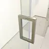 Fabricante Marco Estrecho Aleación de Aluminio Cuadrado Sala de Ducha Separación Seco y Húmedo Baño Puerta Plana Mampara de Cristal Baño