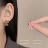 Pendientes de oso con corona flocada de colores dulces, estilo japonés y coreano, exquisitos y versátiles, divertidos, para niñas, venta al por mayor