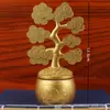Trae Riqueza y Tesoro Adornos de Aleación Feng Shui Adornos de Oficina Manualidades de Metal Giratorias Árbol de la Fortuna Giratorio