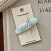Nova Presilha de Cabelo Amarela Doce com Laço Strass Folha de Salgueiro para Franja Lateral Headwear para Mulheres