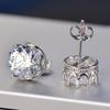 Nuevos Pendientes de Corona Pequeños Versátiles Zircón Mujeres Súper Brillantes Diamante de Alto Carbono Pendientes de 1 quilate Pendientes de Diamante de Lujo Ligero