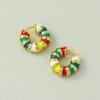Pendientes de esmalte esmaltado coloridos personalizados nuevos de joyería Qingdao, pendientes de moda de temperamento de alto grado para mujer, europeos y americanos