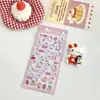 Lindos Pegatinas de Cristal con Relieve de Gatito de Dibujos Animados Pegatinas Decorativas 3D Estéreo para Teléfono y Tableta Pegatinas para Manualidades DIY