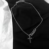 Collar de Internet Popular Hip Hop para Mujer Retro Corto Cruz Simple Nicho Ligero Collar de Lujo Elegante Todo Combina con Personalidad Punk