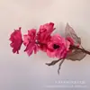 Flor de simulação 6 cabeças camélia guia de caminho de casamento fileira de flores decoração de casamento casa hotel estilo europeu