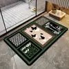 Felpudo Retro de Lujo Ligero para Entrada y Baño, Felpudo Antideslizante y Resistente a la Suciedad para Vestíbulo, Felpudo para Puerta de Entrada del Hogar