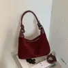 Bolso hobo de moda transfronterizo, bolso de hombro versátil casual de gran capacidad, nuevo bolso tote para el trabajo de tela cepillada retro 2026