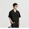 Camisa Retro 2026 para Hombre Ropa de Verano Estilo Hong Kong Estudiante Holgado Diseño de Nicho Interesante Nueva Ropa para Hombre Top para Abrigo