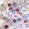Al por mayor 16 mm Agujero Mediano Esmaltado Loto Tallado Unilateral Cristal Cuentas Sueltas Material para Pulsera Collar Hecho a Mano DIY