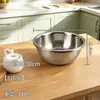 Bacia para lavar vegetais espessa de aço inoxidável 316, escorredor, bacia funda para sopa, bacia para bater ovos, bacia de cozinha multiuso