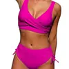 Nuevo bikini Amazon AliExpress europeo y americano en stock sexy multicolor bikini de tiras con nudo traje de baño para mujer