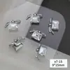 Uña Larga con Forma de Arco Recto Accesorios de Aleación Plata Lateral Montón de Dulces Taladro Joyería para Uñas Decoración para Uñas Postizas Taladro