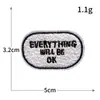 Mini Patch Bordado de Computador Tamanho Pequeno Ícone da Moda Letra Rosa Patch de Tecido Bordado Comércio Exterior Transfronteiriço Patch de Roupa