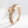 Comercio Electrónico Transfronterizo El Más Vendido Champagne Color Oro Real Anillo de Luz Estilo Lujo Anillo Abierto en el Dedo Índice Joyería Versátil de Hada