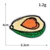 Novo Adesivo de Tecido Bordado Série de Frutas Abacaxi Banana Patch Bordado Computador Acessórios para Roupas Adesivo de Tecido Emblema
