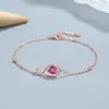 Pulsera de amor con zirconita de 8 palabras para mujer, plata de ley 925, diseño personalizado, pulsera de zirconita colorida, joyería simple de plata estilo Ins