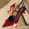 Nuevo Estilo de Primavera Lujo Ligero Estilo Europeo y Americano Moda Simple de Una Correa Tacón Delgado Zapatos de Tacón Alto Punta Fina Estilizadores Zapatos de Tacón Alto para Mujer
