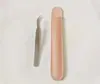 Pinzas de Precisión para Pestañas Postizas, Pinzas de Acero Inoxidable Ultraafiladas para Injerto de Pestañas, Pinzas Aplicadoras de Pestañas con Tratamiento Térmico Arenado