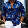 Camisa masculina de manga comprida para primavera e outono, nova camisa masculina solta de manga comprida com elasticidade em quatro direções