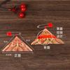 Bolsa Triangular tipo Cremallera con Alfiler, Amuleto del Festival de Medio Otoño Jianghai Liuxia de Paz y Bendición sin Costura, Bolsa de Bendición de Cabello Fetal, Bolsa Vacía para Sachet