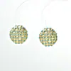 Brincos de Pérola de Milho Redondos com Bolinhas, Estilo Pequeno Fragrante, Brincos de Turquesa de Luxo Leve de Nicho para Mulheres