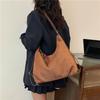 Bolsa de Hombro Retro de Cuero Nubuck para Axila, Mochila Multifuncional de Ante para Viajes Diarios, Mochila para Mujer, Bolso Tote Plegado