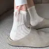 Calcetines de Encaje con Puntos Estilo Coreano para Mujer, Calcetines de Malla Fina Transpirables de Media Pantorrilla para Verano, Calcetines Holgados Sin Costuras Estilo Ballet Japonés