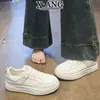 Zapatos Blancos de Piel Genuina para Mujer, Tenis de Suela Gruesa, Zapatos Deportivos Casuales de Suela Suave Novedad Otoño 2026 para Mujer, Zapatos para Estudiantes